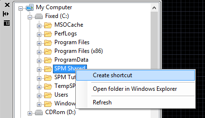Create a new Shortcut from a folder