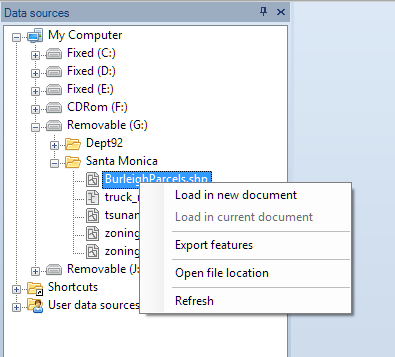 Some other ways to access spatial data file