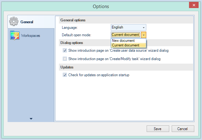 Configure the double-click option