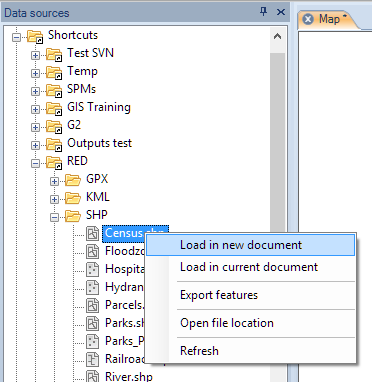 Load a file or a table of a file in a new Map (Sample 1)