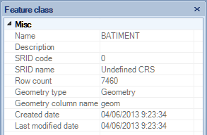 Spatial Manager Desktop™ Features class Properties