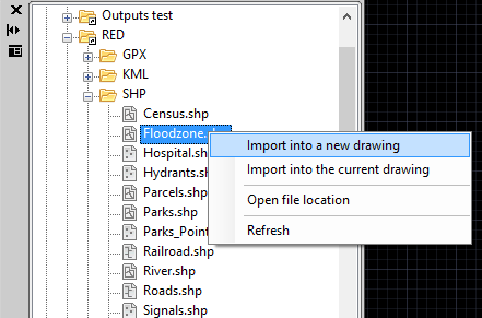 Import a file into ZWCAD