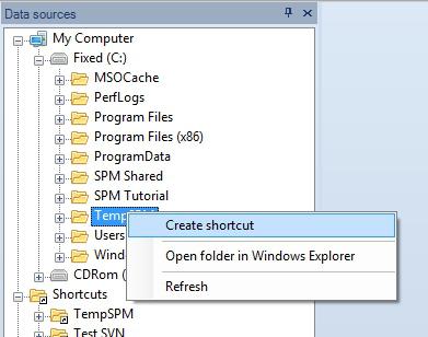 Create a new Shortcut from a folder