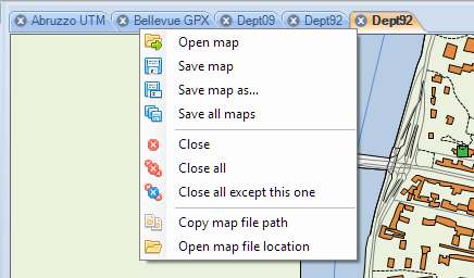 Functions in the Workspace tab contextual menu