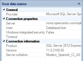 Spatial Manager Desktop™ User Data Source Properties