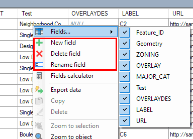 Editing Fields in the 'Data grid'