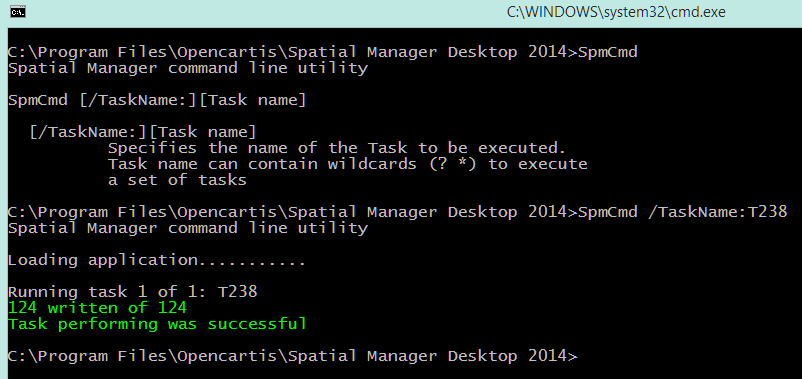 Executing Tasks through the operating system command window