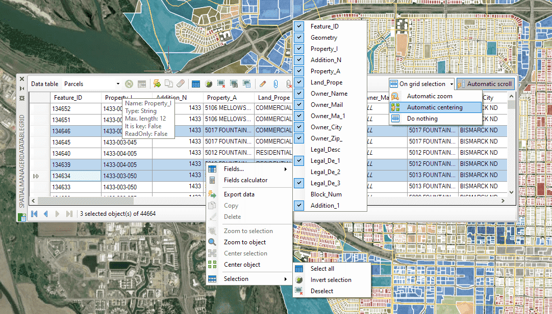 'Data Grid' palette