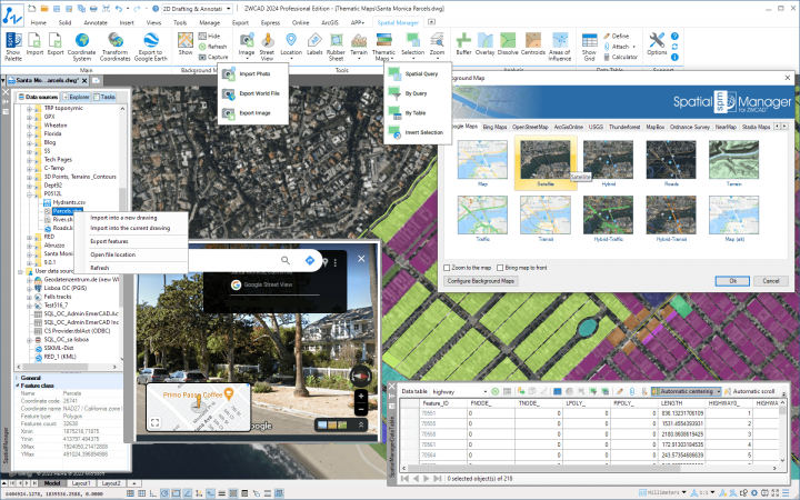 Spatial Manager™ for ZWCAD preview screen